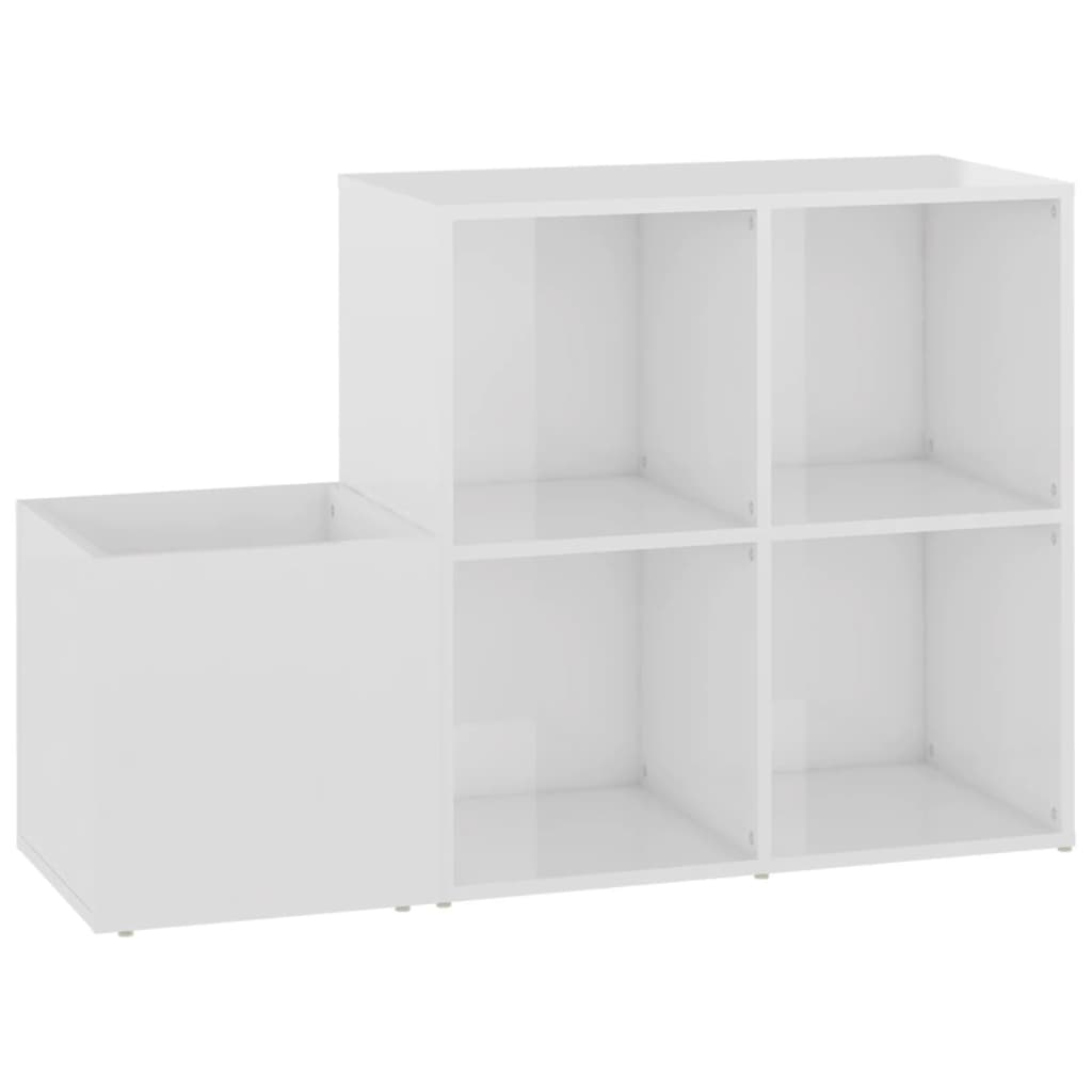 Flur-Schuhschrank Hochglanz-Weiß 105x35,5x70 cm Spanplatte