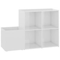 Thumbnail for Flur-Schuhschrank Hochglanz-Weiß 105x35,5x70 cm Spanplatte