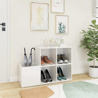 Thumbnail for Flur-Schuhschrank Hochglanz-Weiß 105x35,5x70 cm Spanplatte