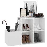 Thumbnail for Flur-Schuhschrank Hochglanz-Weiß 105x35,5x70 cm Spanplatte