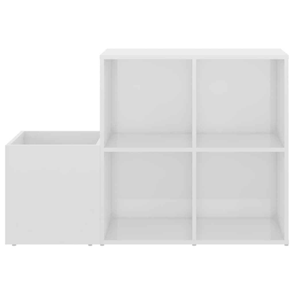 Flur-Schuhschrank Hochglanz-Weiß 105x35,5x70 cm Spanplatte