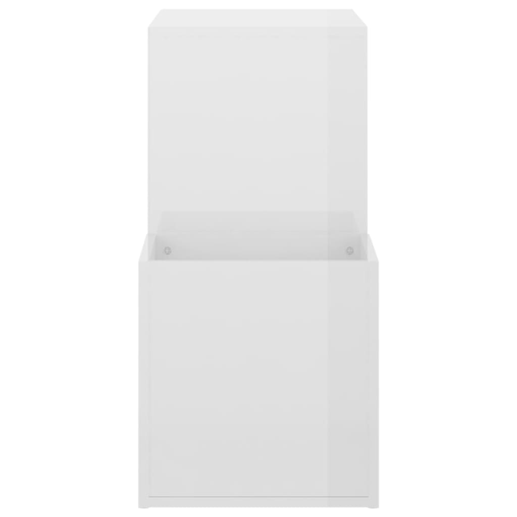 Flur-Schuhschrank Hochglanz-Weiß 105x35,5x70 cm Spanplatte