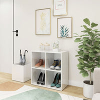 Thumbnail for Flur-Schuhschrank Hochglanz-Weiß 105x35,5x70 cm Spanplatte