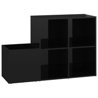 Thumbnail for Flur-Schuhschrank Hochglanz-Schwarz 105x35,5x70cm Holzwerkstoff