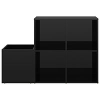 Thumbnail for Flur-Schuhschrank Hochglanz-Schwarz 105x35,5x70cm Holzwerkstoff