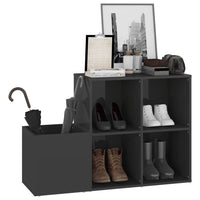 Thumbnail for Flur-Schuhschrank Hochglanz-Grau 105x35,5x70 cm Spanplatte