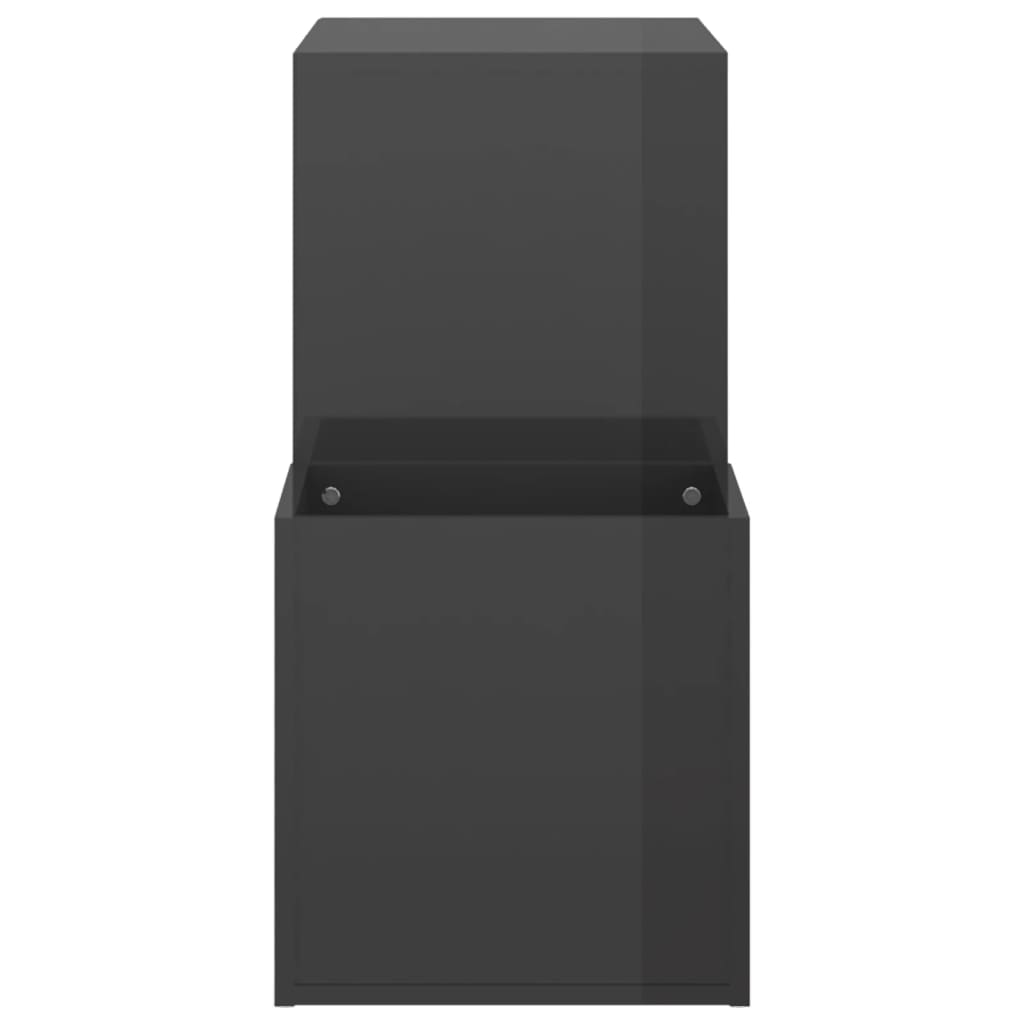 Flur-Schuhschrank Hochglanz-Grau 105x35,5x70 cm Spanplatte