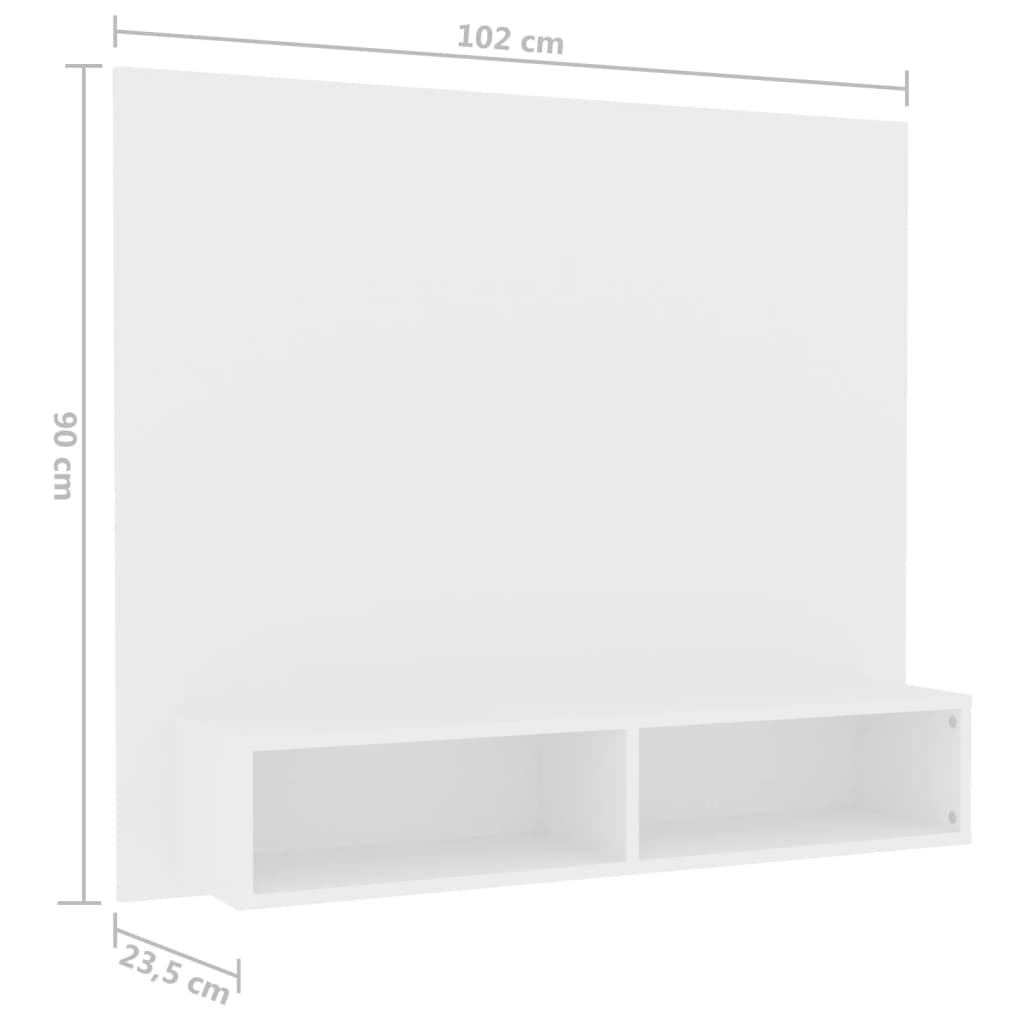 TV-Wandschrank Weiß 102x23,5x90 cm Holzwerkstoff