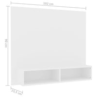 Thumbnail for TV-Wandschrank Weiß 102x23,5x90 cm Holzwerkstoff