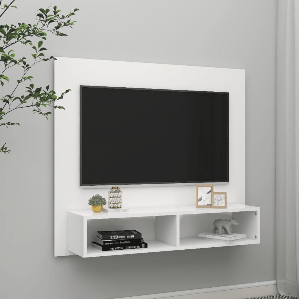 TV-Wandschrank Weiß 102x23,5x90 cm Holzwerkstoff