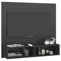 Thumbnail for TV-Wandschrank Hochglanz-Grau 102x23,5x90 cm Spanplatte