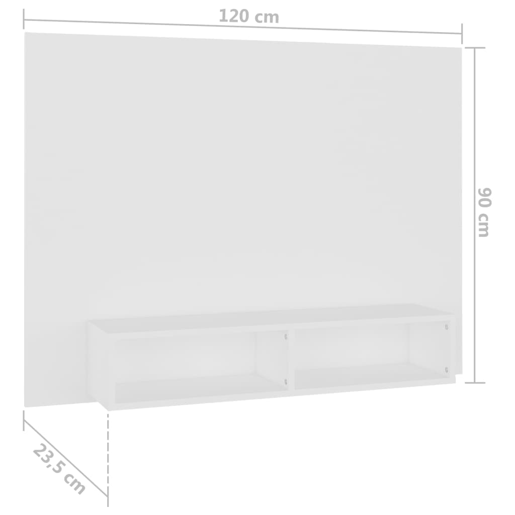 TV-Wandschrank Weiß 120x23,5x90 cm Spanplatte