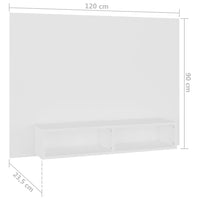 Thumbnail for TV-Wandschrank Weiß 120x23,5x90 cm Spanplatte