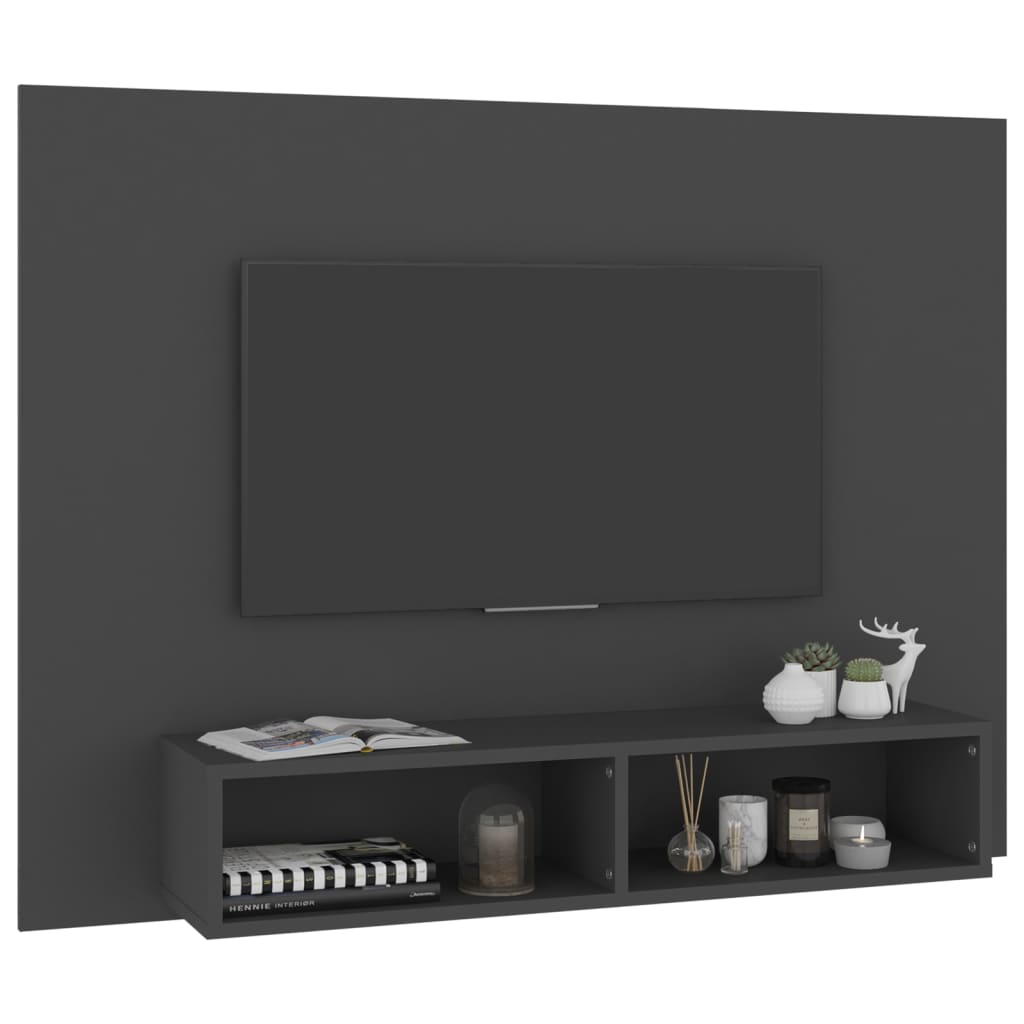 TV-Wandschrank Grau 120x23,5x90 cm Spanplatte
