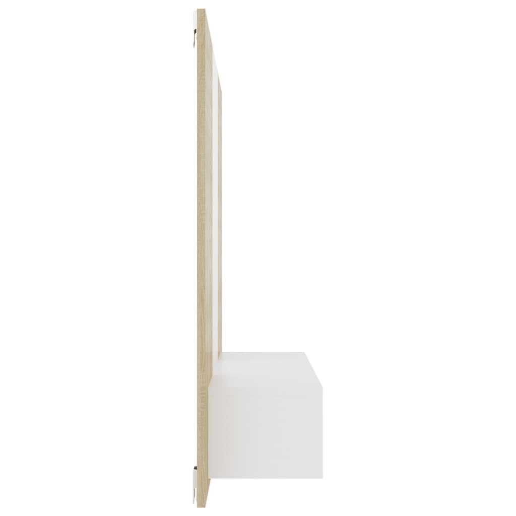 TV-Wandschrank Weiß Sonoma-Eiche 120x23,5x90 cm Spanplatte