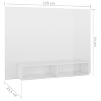 Thumbnail for TV-Wandschrank Hochglanz-Weiß 120x23,5x90 cm Spanplatte