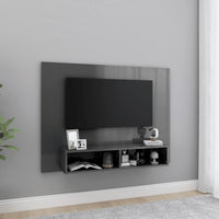 Thumbnail for TV-Wandschrank Hochglanz-Grau 120x23,5x90 cm Spanplatte