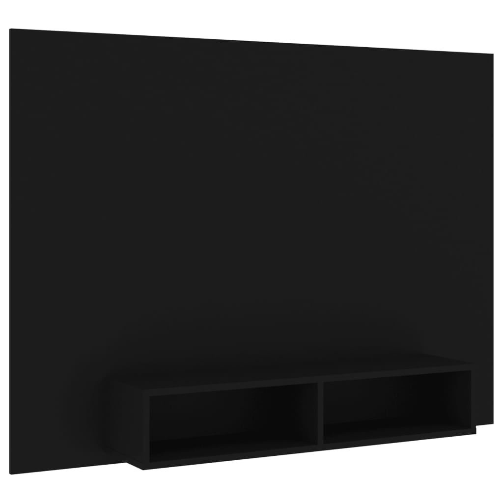 TV-Wandschrank Schwarz 135x23,5x90 cm Holzwerkstoff