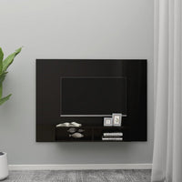 Thumbnail for TV-Wandschrank Hochglanz-Schwarz 135x23,5x90 cm Spanplatte