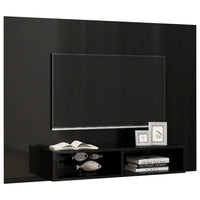 Thumbnail for TV-Wandschrank Hochglanz-Schwarz 135x23,5x90 cm Spanplatte