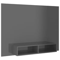 Thumbnail for TV-Wandschrank Hochglanz-Grau 135x23,5x90 cm Spanplatte