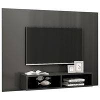Thumbnail for TV-Wandschrank Hochglanz-Grau 135x23,5x90 cm Spanplatte