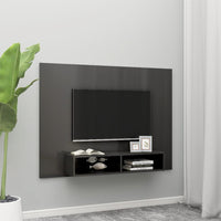 Thumbnail for TV-Wandschrank Hochglanz-Grau 135x23,5x90 cm Spanplatte