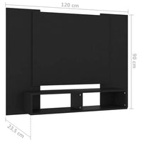 Thumbnail for TV-Wandschrank Schwarz 120x23,5x90 cm Spanplatte