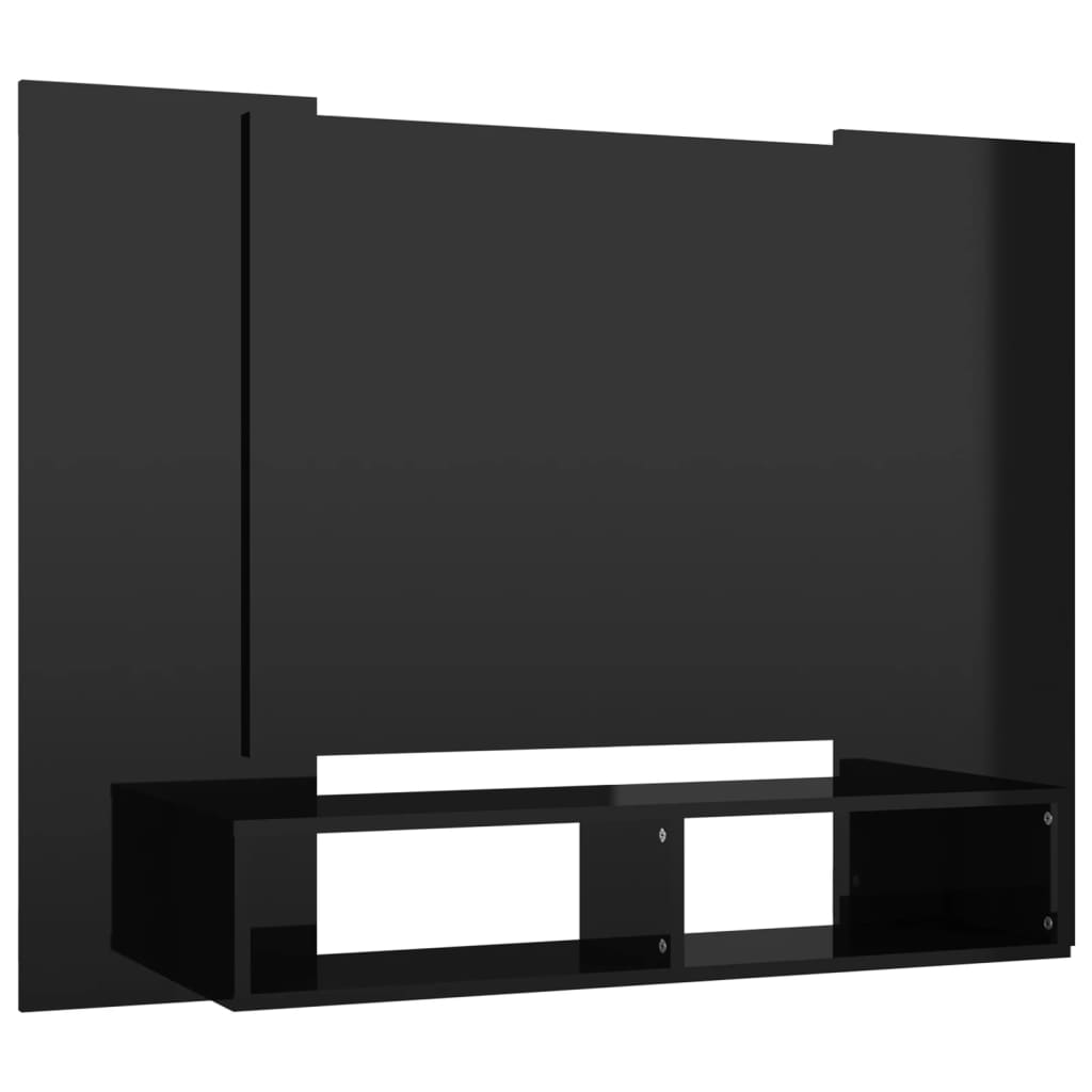 TV-Wandschrank Hochglanz-Schwarz 120x23,5x90 cm Holzwerkstoff