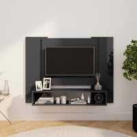 Thumbnail for TV-Wandschrank Hochglanz-Grau 120x23,5x90 cm Spanplatte