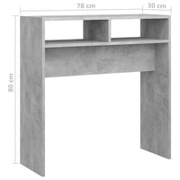 Thumbnail for Konsolentisch Betongrau 78x30x80 cm Holzwerkstoff