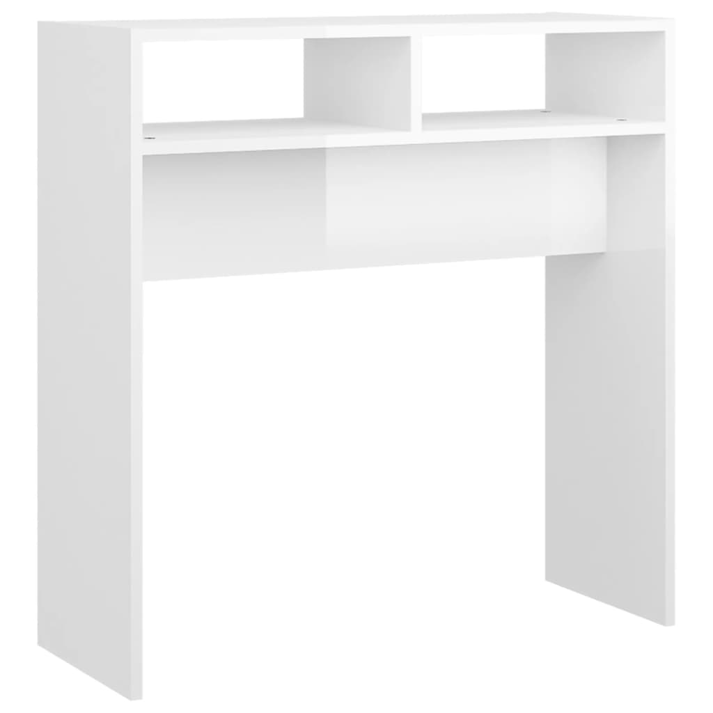 Konsolentisch Hochglanz-Weiß 78x30x80 cm Spanplatte