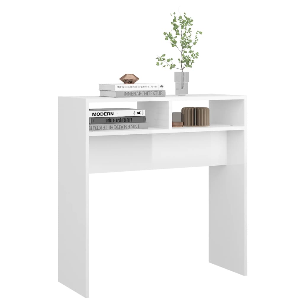 Konsolentisch Hochglanz-Weiß 78x30x80 cm Spanplatte