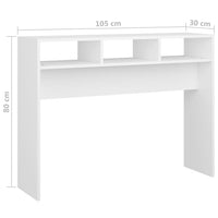 Thumbnail for Konsolentisch Weiß 105x30x80 cm Holzwerkstoff