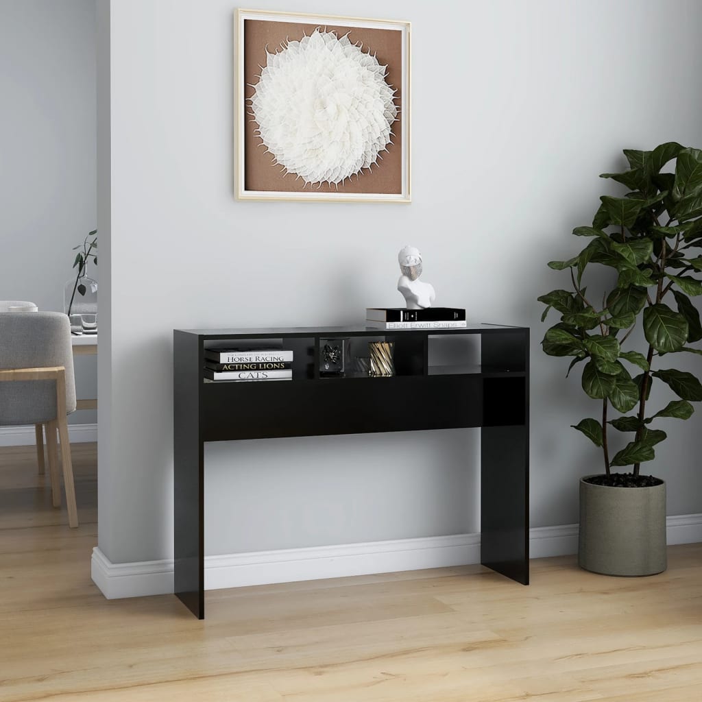 Konsolentisch Schwarz 105x30x80 cm Holzwerkstoff