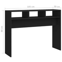 Thumbnail for Konsolentisch Schwarz 105x30x80 cm Holzwerkstoff