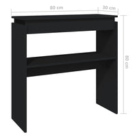 Thumbnail for Konsolentisch Schwarz 80x30x80 cm Holzwerkstoff