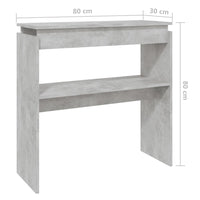 Thumbnail for Konsolentisch Betongrau 80x30x80 cm Spanplatte