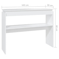 Thumbnail for Konsolentisch Weiß 102x30x80 cm Holzwerkstoff