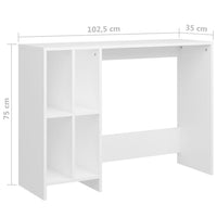 Thumbnail for Computertisch Weiß 102,5x35x75 cm Holzwerkstoff