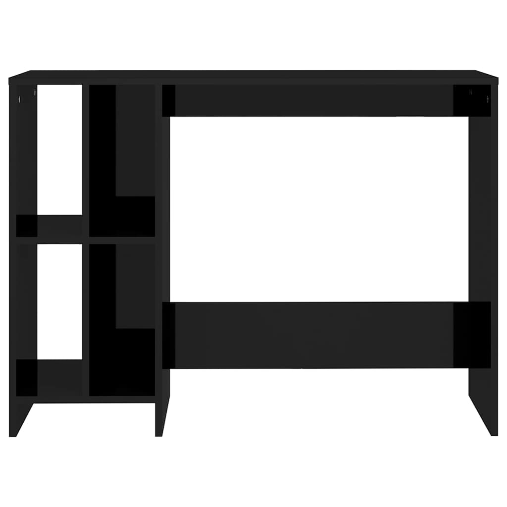 Computertisch Hochglanz-Schwarz 102,5x35x75 cm Spanplatte