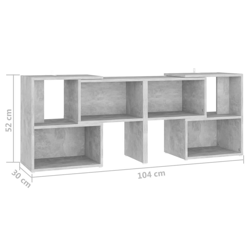 TV-Schrank Betongrau 104x30x52 cm Spanplatte
