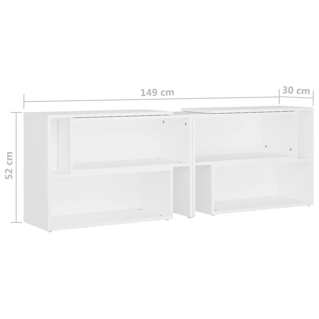 TV-Schrank Weiß 149x30x52 cm Holzwerkstoff