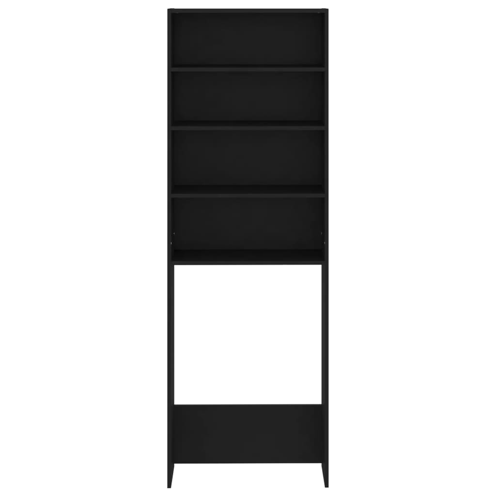 Waschmaschinenschrank Schwarz 64x24x190 cm