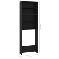 Thumbnail for Waschmaschinenschrank Schwarz 64x24x190 cm