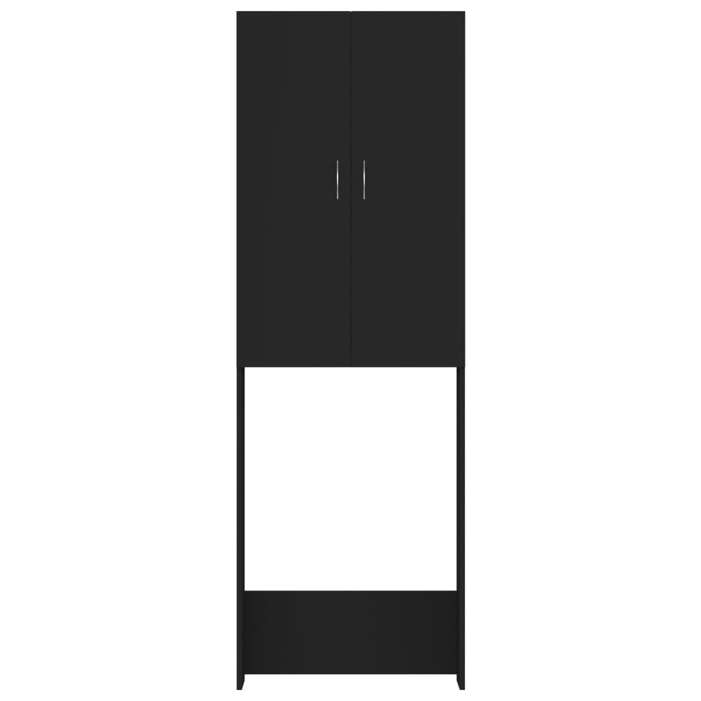 Waschmaschinenschrank Schwarz 64x25,5x190 cm