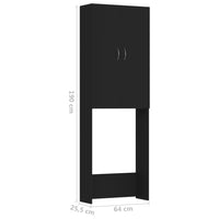 Thumbnail for Waschmaschinenschrank Schwarz 64x25,5x190 cm