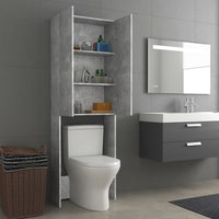 Thumbnail for Waschmaschinenschrank Betongrau 64x25,5x190 cm
