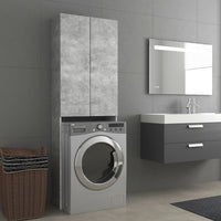 Thumbnail for Waschmaschinenschrank Betongrau 64x25,5x190 cm