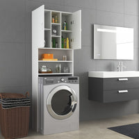 Thumbnail for Waschmaschinenschrank Weiß 64x25,5x190 cm